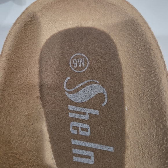 Shelln London Brown Mules with Gold Buckle - Picture 5 of 9